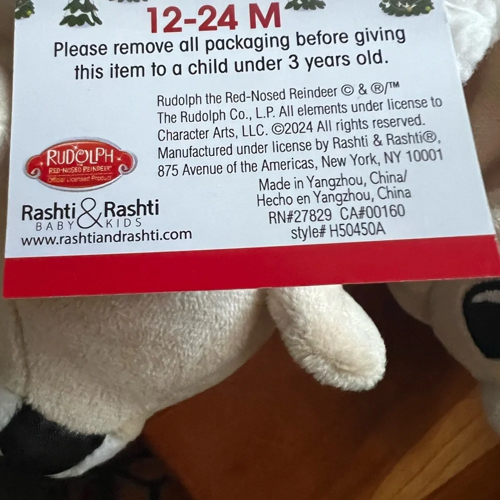 NWT-Rudolph The Red Nose Reindeer - Toddler Girl Booties Slippers